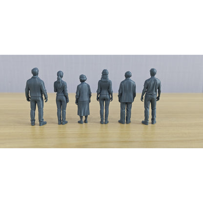 6-Piece Unpainted Miniature Daily People Figurines Perfect for Street Scene & Sand Table Miniatures Diorama Resin Figures MRY-SFW LYTR254