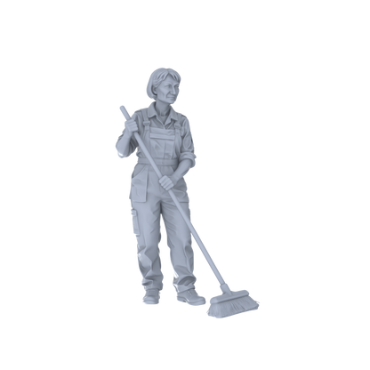 Yao's Studio LYTR121 Urban Fitness & Housekeeping Service Scene Resin Miniature Model 3-Figure Set - Fitness & Housekeeping Figures Unpainted DIY Model Painting Urban Scene Decor 1set