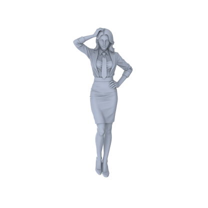 Yao's Studio LYTR125 Modern Workplace Business Women Scene Resin Miniature Model 5-Figure Set - Business Women Figures Unpainted DIY Model Painting Office Scene Decor 1set