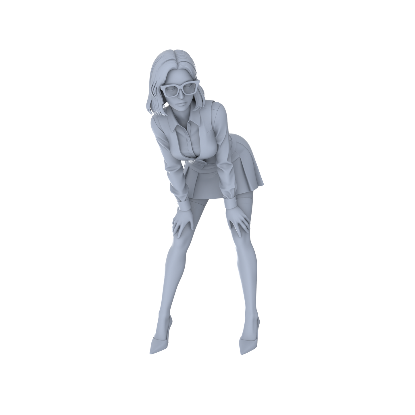 Yao's Studio LYTR125 Modern Workplace Business Women Scene Resin Miniature Model 5-Figure Set - Business Women Figures Unpainted DIY Model Painting Office Scene Decor 1set