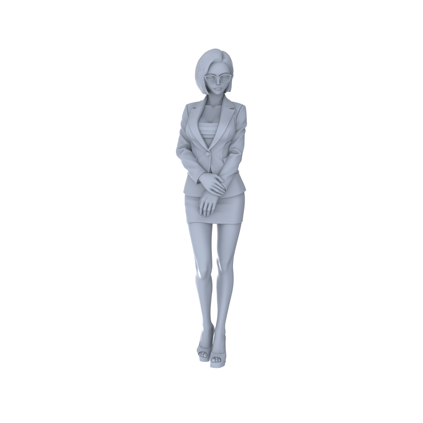 Yao's Studio LYTR125 Modern Workplace Business Women Scene Resin Miniature Model 5-Figure Set - Business Women Figures Unpainted DIY Model Painting Office Scene Decor 1set