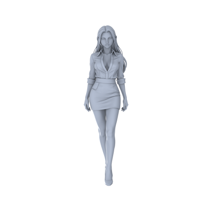 Yao's Studio LYTR125 Modern Workplace Business Women Scene Resin Miniature Model 5-Figure Set - Business Women Figures Unpainted DIY Model Painting Office Scene Decor 1set