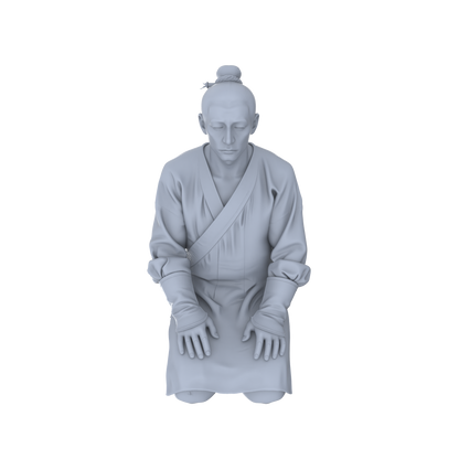 Yao's Studio LYTR126  3D - printed Models of Traditional Prisoner - themed Figures (Sitting, Standing, Chained Styles) 1set