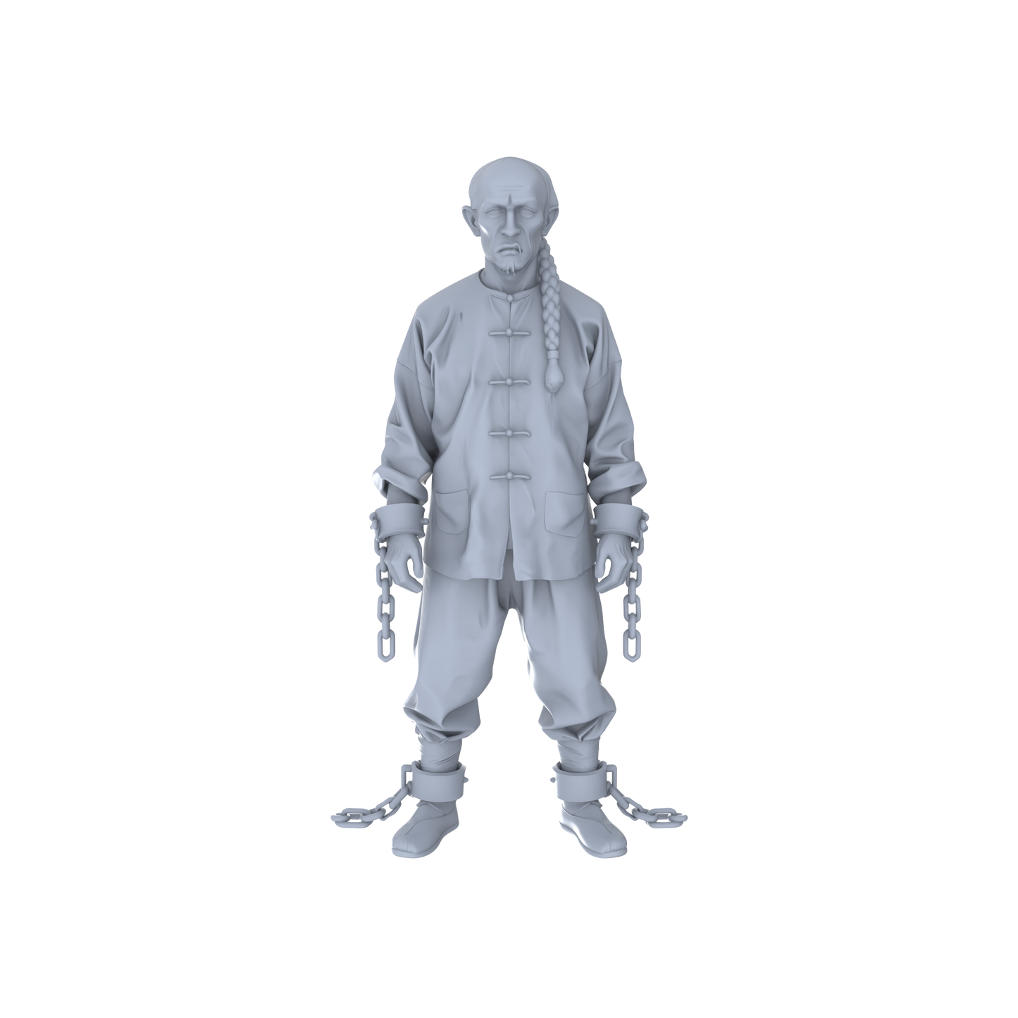 Yao's Studio LYTR126  3D - printed Models of Traditional Prisoner - themed Figures (Sitting, Standing, Chained Styles) 1set