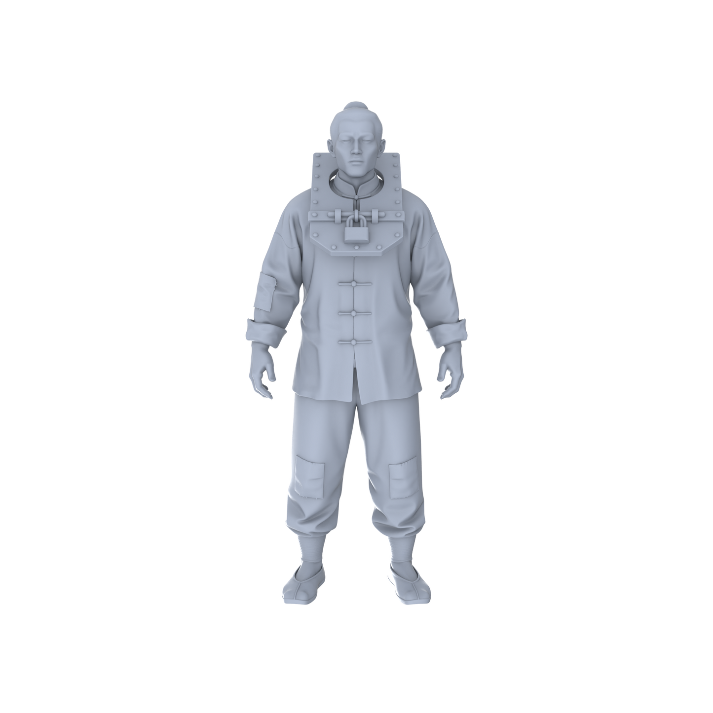 Yao's Studio LYTR126  3D - printed Models of Traditional Prisoner - themed Figures (Sitting, Standing, Chained Styles) 1set