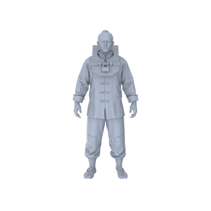 Yao's Studio LYTR126  3D - printed Models of Traditional Prisoner - themed Figures (Sitting, Standing, Chained Styles) 1set