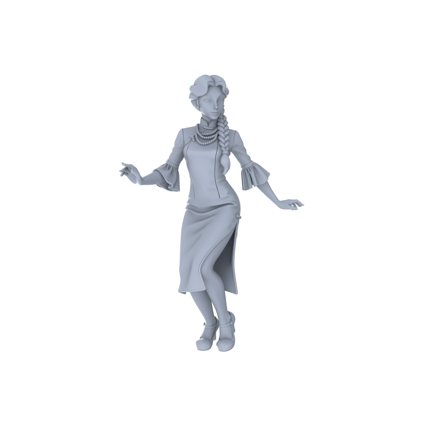 Yao's Studio LYTR128  S Scale Republic of China Style Female Miniature Set Retro Dancer & Qipao Figurines for Sand Table Scenes 1set