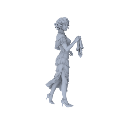 Yao's Studio LYTR128  S Scale Republic of China Style Female Miniature Set Retro Dancer & Qipao Figurines for Sand Table Scenes 1set