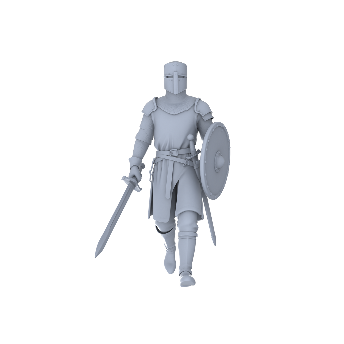 MRY-SFW LYGR047 Medieval knight, walking pose, historical theme, magic theme, wargame, resin white model, fantasy theme, wargaming miniature, scene character, figure, hand-painted S Scale