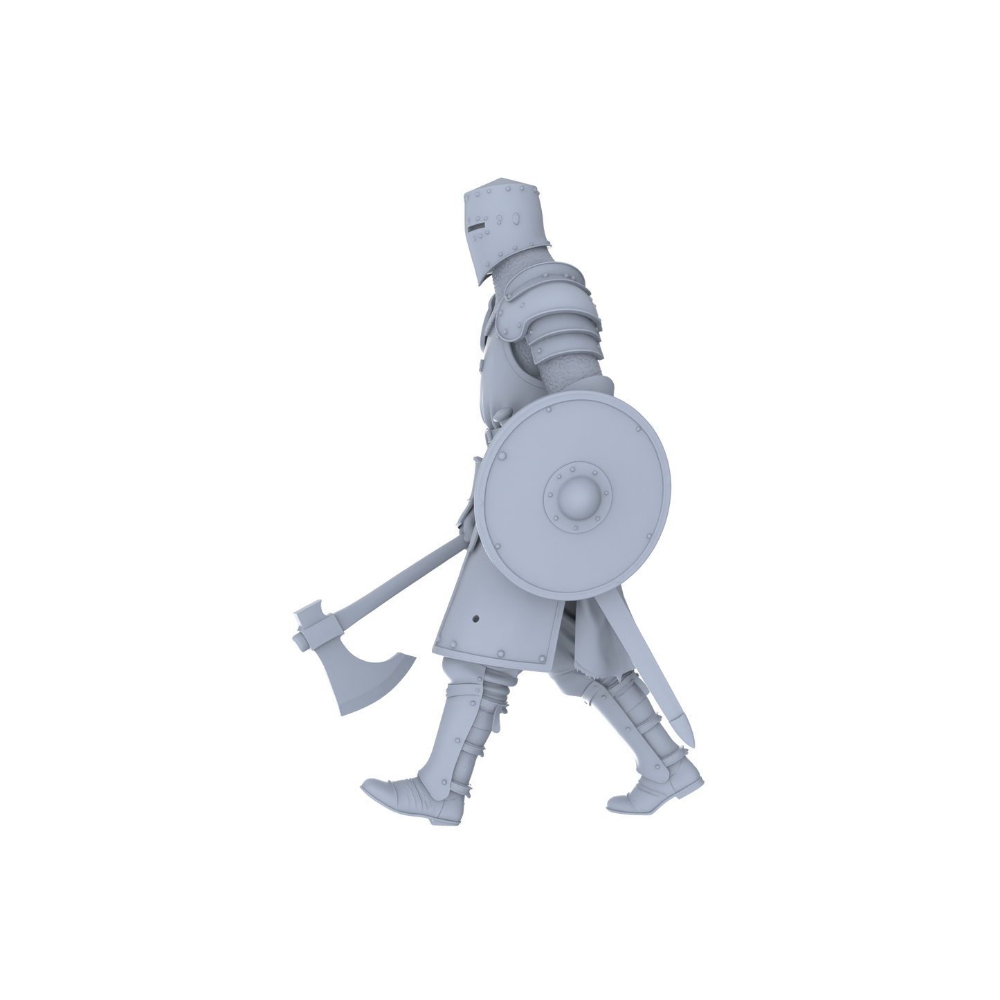 MRY-SFW LYGR047 Medieval knight, walking pose, historical theme, magic theme, wargame, resin white model, fantasy theme, wargaming miniature, scene character, figure, hand-painted S Scale