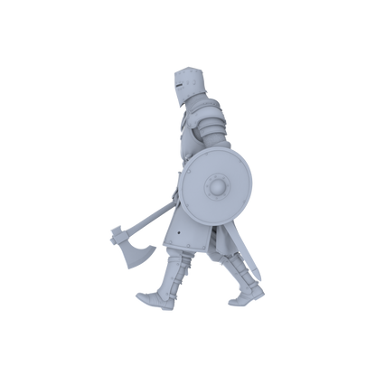 MRY-SFW LYGR047 Medieval knight, walking pose, historical theme, magic theme, wargame, resin white model, fantasy theme, wargaming miniature, scene character, figure, hand-painted S Scale
