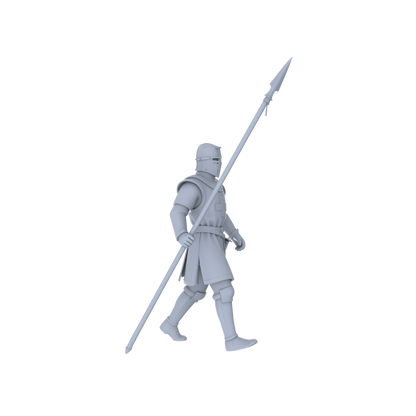 MRY-SFW LYGR047 Medieval knight, walking pose, historical theme, magic theme, wargame, resin white model, fantasy theme, wargaming miniature, scene character, figure, hand-painted S Scale
