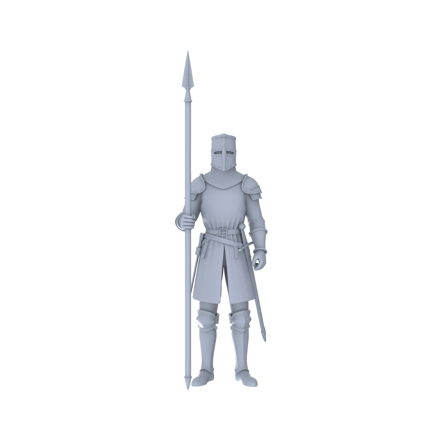 MRY-SFW LYGR050 Medieval knight, standing pose, historical theme, magic theme, wargame, resin white model, fantasy theme, wargaming miniature, scene character, figure, hand-painted S Scale