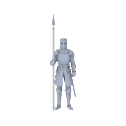 MRY-SFW LYGR050 Medieval knight, standing pose, historical theme, magic theme, wargame, resin white model, fantasy theme, wargaming miniature, scene character, figure, hand-painted S Scale