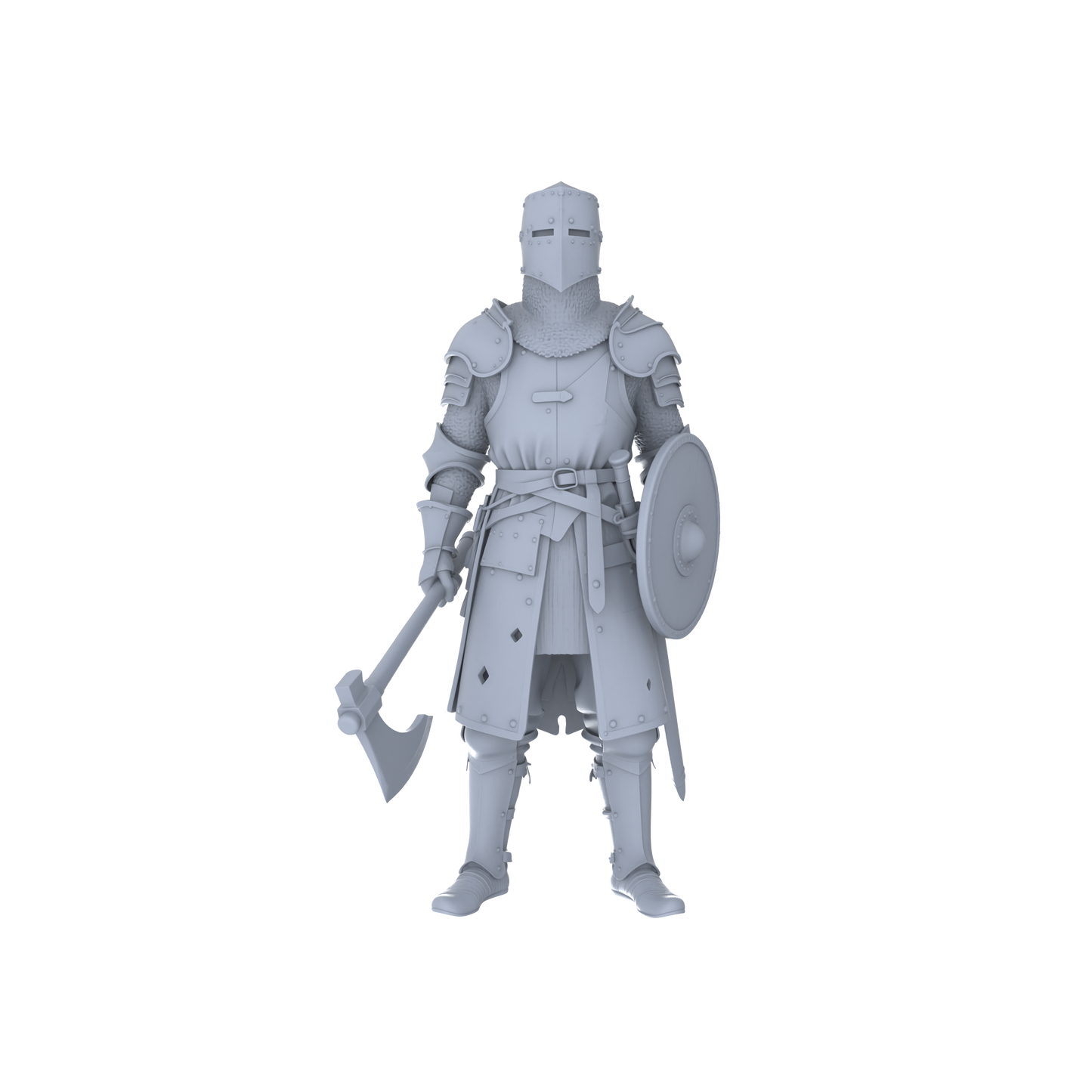 MRY-SFW LYGR050 Medieval knight, standing pose, historical theme, magic theme, wargame, resin white model, fantasy theme, wargaming miniature, scene character, figure, hand-painted S Scale