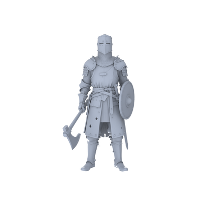 MRY-SFW LYGR050 Medieval knight, standing pose, historical theme, magic theme, wargame, resin white model, fantasy theme, wargaming miniature, scene character, figure, hand-painted S Scale