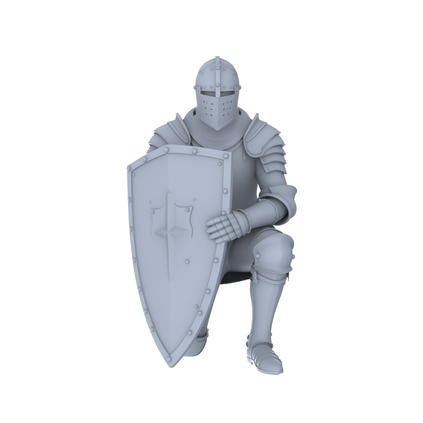 MRY-SFW LYGR046 Medieval knight, kneeling pose, historical theme, magic theme, wargame, resin white model, fantasy theme, wargaming miniature, scene character, figure, hand-painted S Scale
