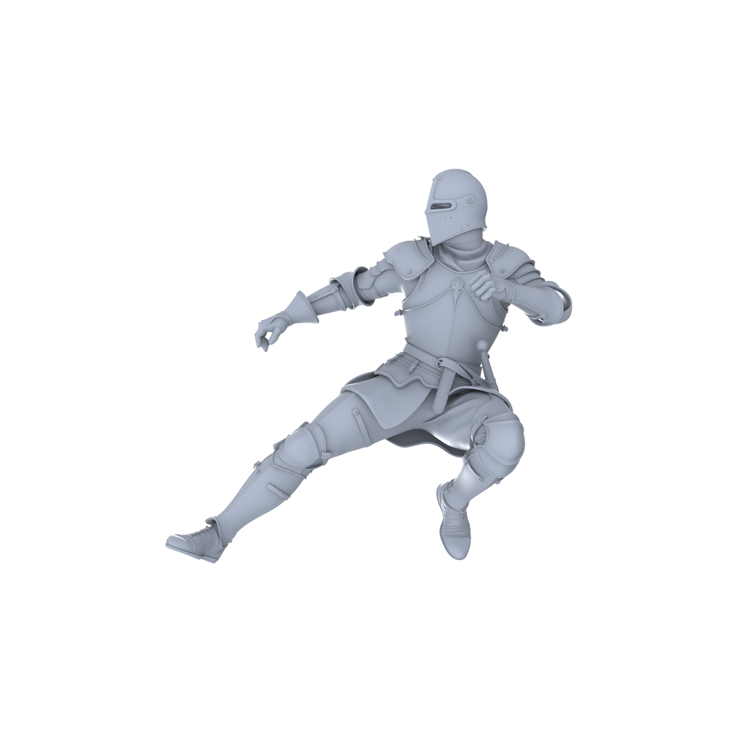 MRY-SFW LYGR049 Medieval knight, combat pose, historical theme, magic theme, wargame, resin white model, fantasy theme, wargaming miniature, scene character, figure, hand-painted S Scale