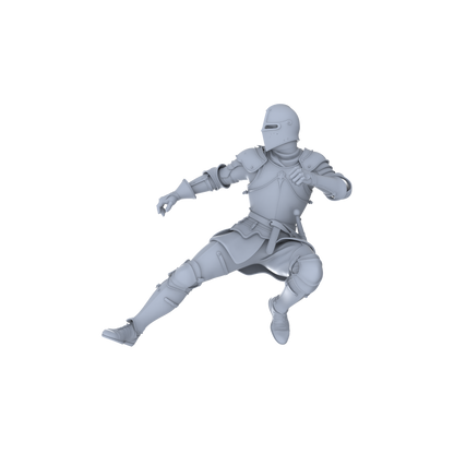 MRY-SFW LYGR049 Medieval knight, combat pose, historical theme, magic theme, wargame, resin white model, fantasy theme, wargaming miniature, scene character, figure, hand-painted S Scale