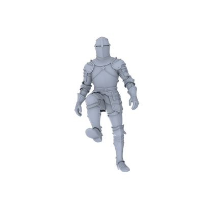 MRY-SFW LYGR049 Medieval knight, combat pose, historical theme, magic theme, wargame, resin white model, fantasy theme, wargaming miniature, scene character, figure, hand-painted S Scale