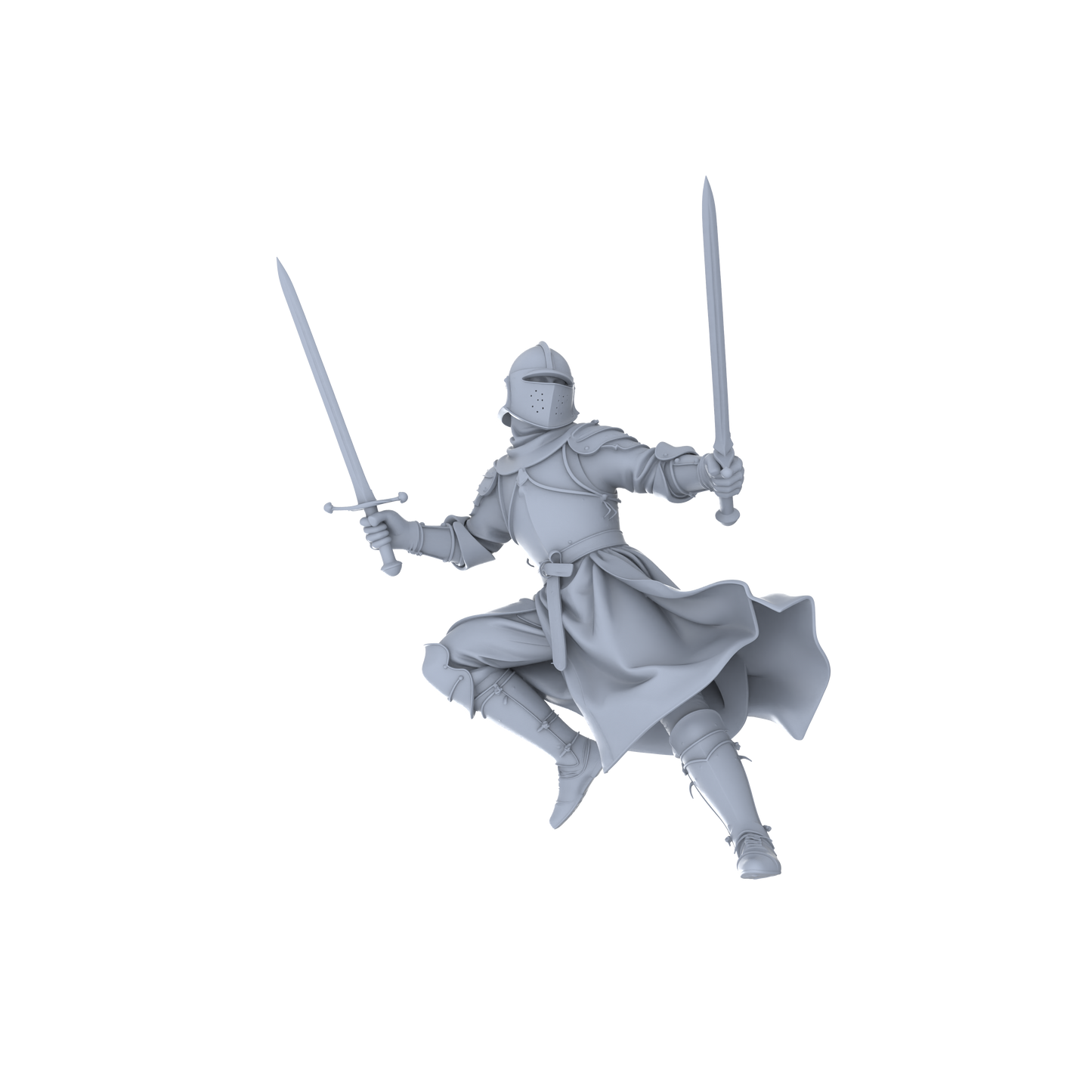 MRY-SFW LYGR049 Medieval knight, combat pose, historical theme, magic theme, wargame, resin white model, fantasy theme, wargaming miniature, scene character, figure, hand-painted S Scale
