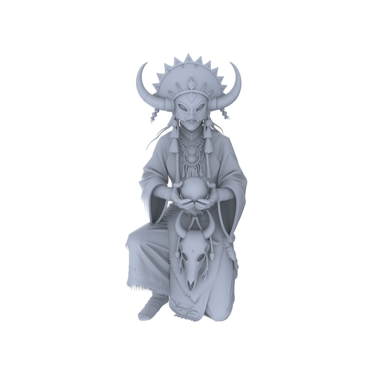 MRY-SFW LYGR045 Shaman, Magic Theme, Wargame, Resin Blank Model, Fantasy Theme, Wargaming Miniatures, Scenic Figures, Handmade Figure, Hand-painted S Scale