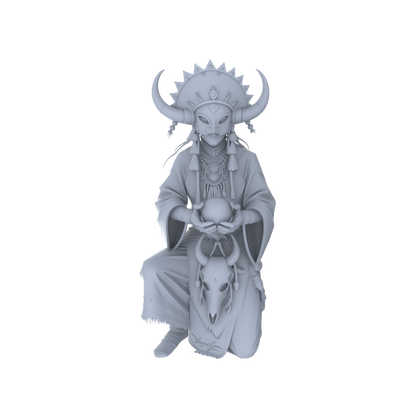 MRY-SFW LYGR045 Shaman, Magic Theme, Wargame, Resin Blank Model, Fantasy Theme, Wargaming Miniatures, Scenic Figures, Handmade Figure, Hand-painted S Scale