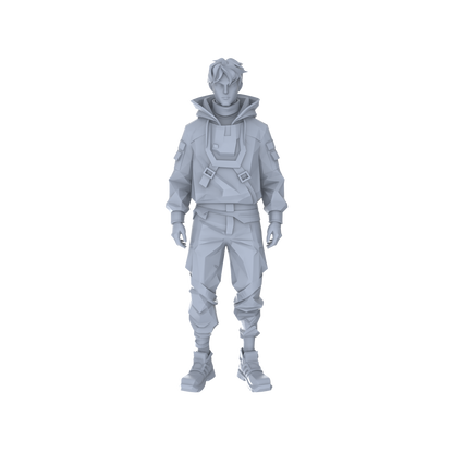 MRY-SFW LYGR062 Shadow Squad, Standby State, Military Theme, Wargame, Resin White Model, Game Theme, Sci-Fi Theme, Miniature Soldiers, Scene Characters, Figure, Hand-Painted