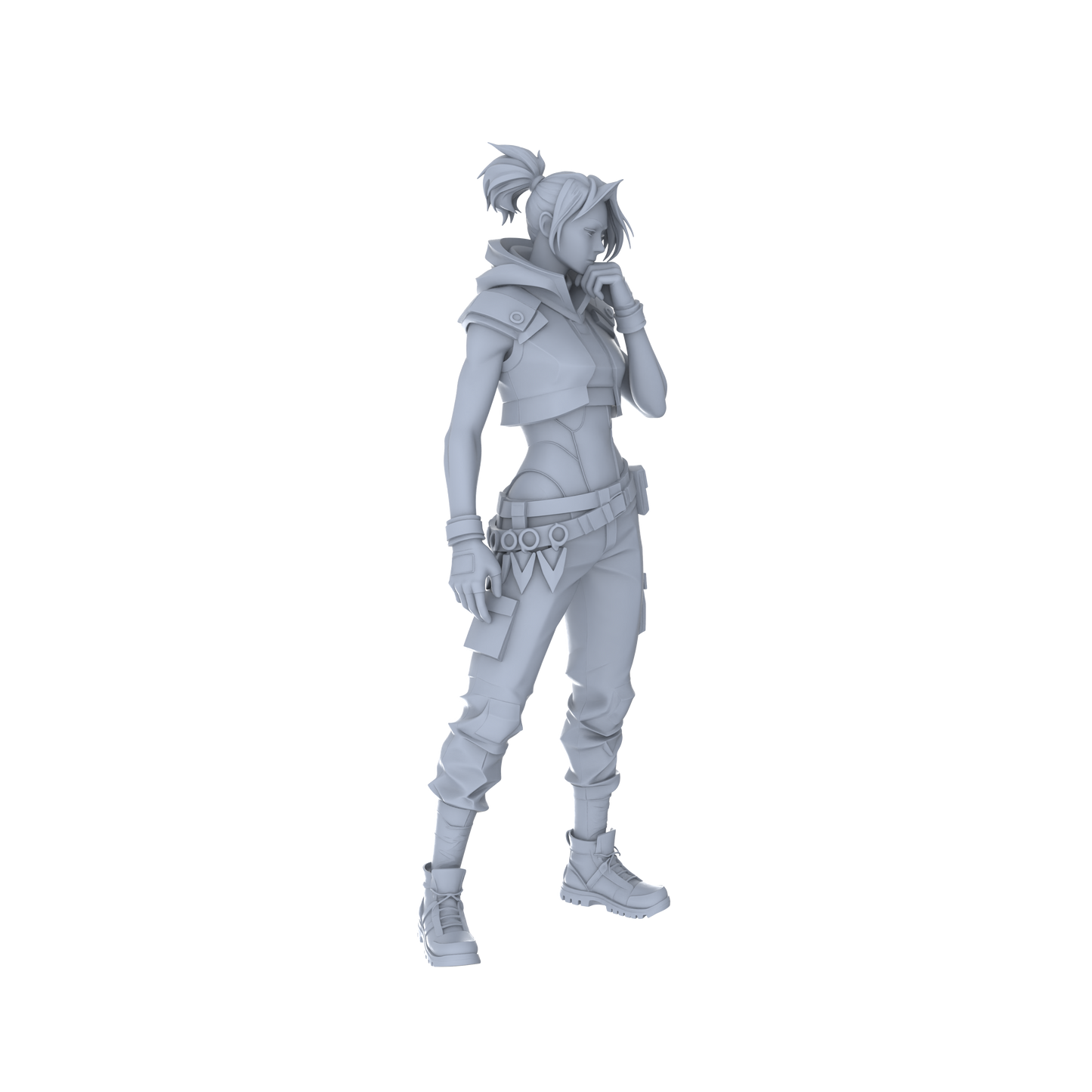 MRY-SFW LYGR063 Shadow Squad Standby State2 Military Theme Wargame Resin White Model Game Theme Sci-Fi Theme Wargame Miniature Soldiers Scene Characters Figure Hand-Painted