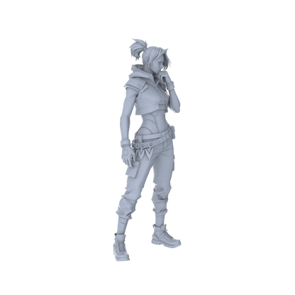 MRY-SFW LYGR063 Shadow Squad Standby State2 Military Theme Wargame Resin White Model Game Theme Sci-Fi Theme Wargame Miniature Soldiers Scene Characters Figure Hand-Painted