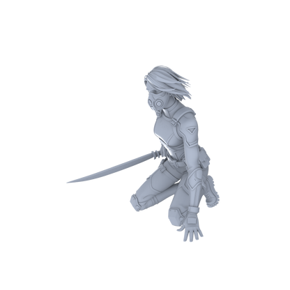 MRY-SFW LYGR063 Shadow Squad Standby State2 Military Theme Wargame Resin White Model Game Theme Sci-Fi Theme Wargame Miniature Soldiers Scene Characters Figure Hand-Painted