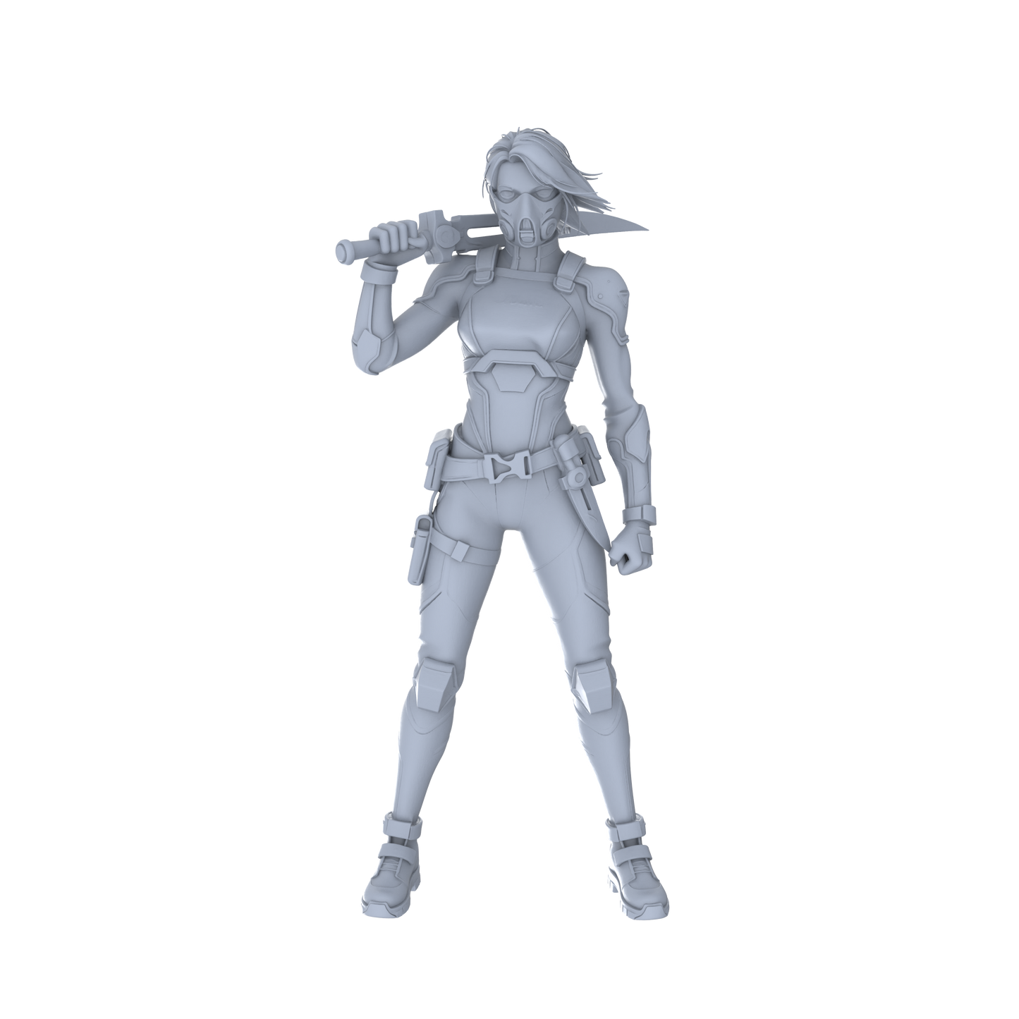MRY-SFW LYGR063 Shadow Squad Standby State2 Military Theme Wargame Resin White Model Game Theme Sci-Fi Theme Wargame Miniature Soldiers Scene Characters Figure Hand-Painted