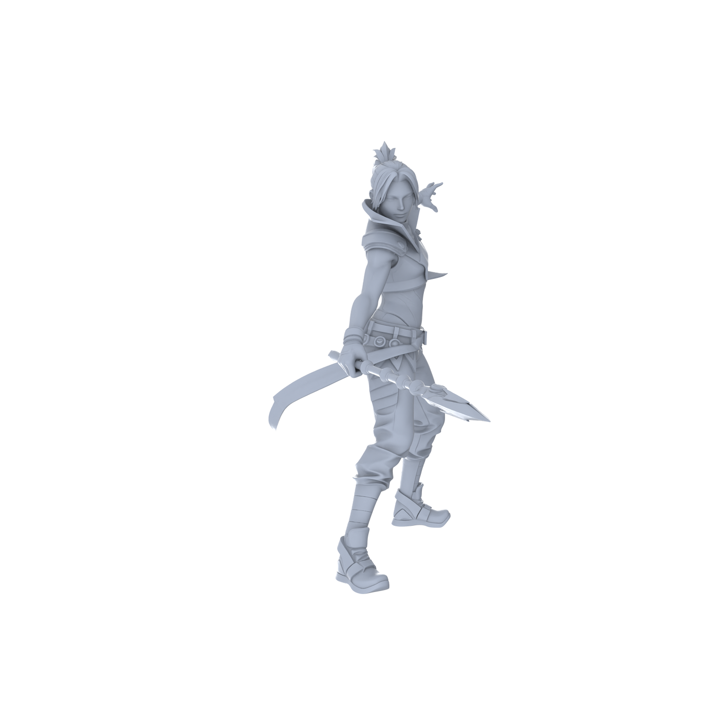MRY-SFW LYGR064 Shadow Squad Short Weapon Combat State 2 Military Theme Wargame Resin White Model Game Theme Sci-Fi Theme Wargame Miniature Soldiers Scene Characters Figure Hand-Painted