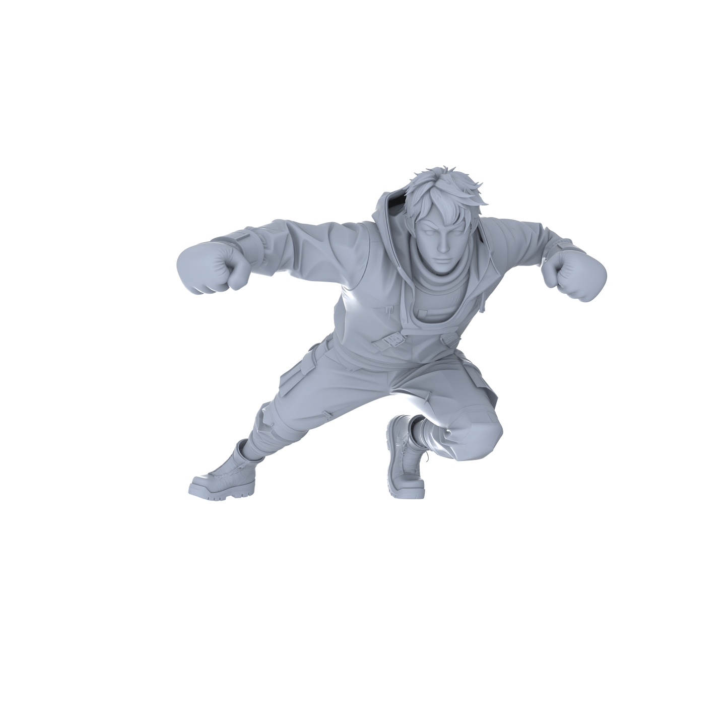 MRY-SFW LYGR064 Shadow Squad Short Weapon Combat State 2 Military Theme Wargame Resin White Model Game Theme Sci-Fi Theme Wargame Miniature Soldiers Scene Characters Figure Hand-Painted