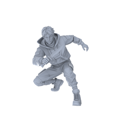 MRY-SFW LYGR064 Shadow Squad Short Weapon Combat State 2 Military Theme Wargame Resin White Model Game Theme Sci-Fi Theme Wargame Miniature Soldiers Scene Characters Figure Hand-Painted