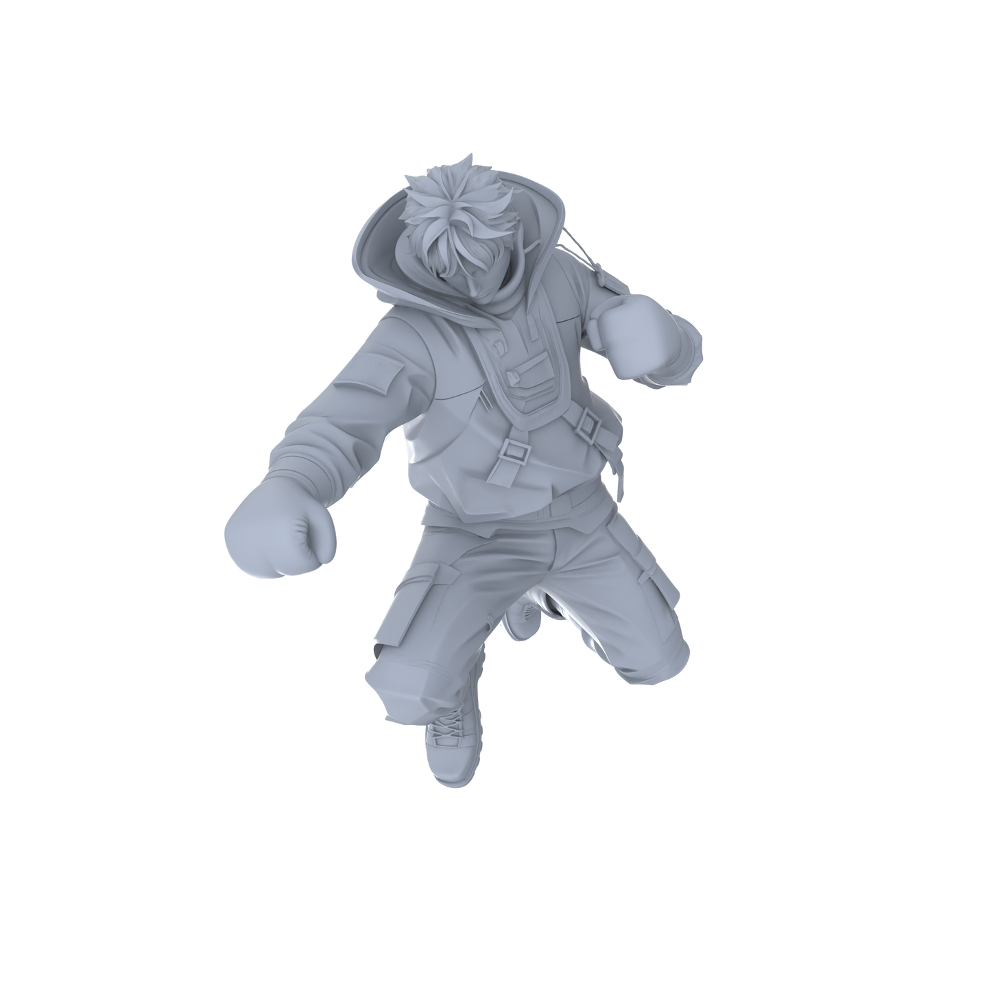 MRY-SFW LYGR064 Shadow Squad Short Weapon Combat State 2 Military Theme Wargame Resin White Model Game Theme Sci-Fi Theme Wargame Miniature Soldiers Scene Characters Figure Hand-Painted