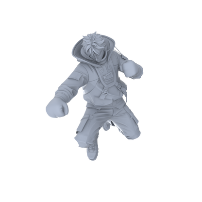 MRY-SFW LYGR064 Shadow Squad Short Weapon Combat State 2 Military Theme Wargame Resin White Model Game Theme Sci-Fi Theme Wargame Miniature Soldiers Scene Characters Figure Hand-Painted