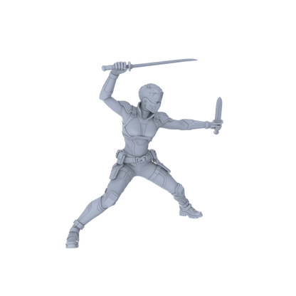 MRY-SFW LYGR065 Blade Squad 1 Military Theme Wargame Resin White Model Game Theme Sci-Fi Theme Wargame Miniature Soldiers Scene Characters Figure Hand-Painted