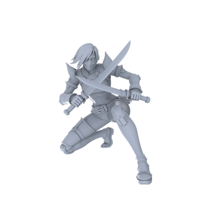 MRY-SFW LYGR066 Blade Squad 2 Military Theme Wargame Resin White Model Game Theme Sci-Fi Theme Wargame Miniature Soldiers Scene Characters Figure Hand-Painted