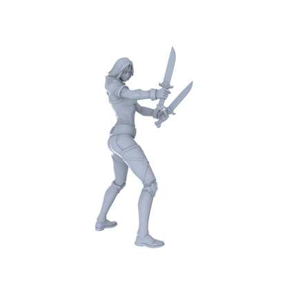 MRY-SFW LYGR066 Blade Squad 2 Military Theme Wargame Resin White Model Game Theme Sci-Fi Theme Wargame Miniature Soldiers Scene Characters Figure Hand-Painted