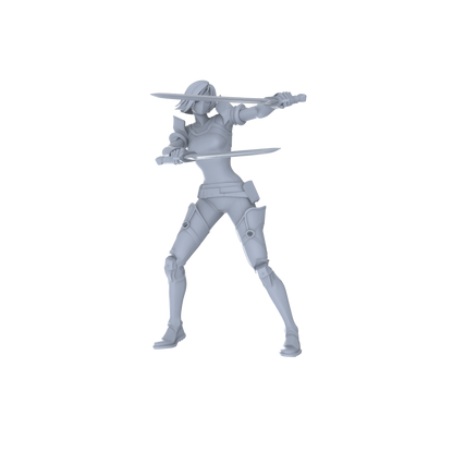 MRY-SFW LYGR066 Blade Squad 2 Military Theme Wargame Resin White Model Game Theme Sci-Fi Theme Wargame Miniature Soldiers Scene Characters Figure Hand-Painted