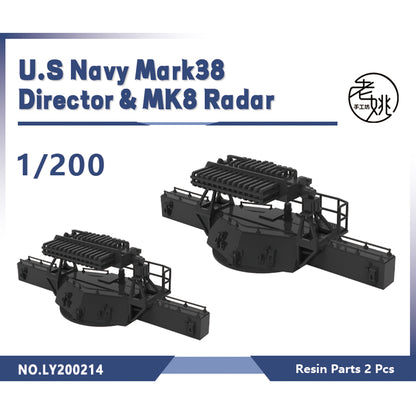 Yao's Studio LY214 1/700(350,200,144) Model Upgrade Parts U.S Navy Mark38 Director & MK8 Radar