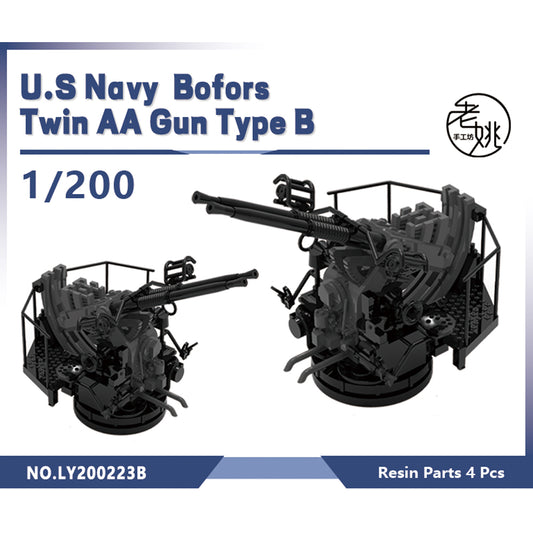 Yao's Studio LY223B 1/700(350,200,144) Model Upgrade Parts U.S Navy Bofors Twin AA Gun Type B