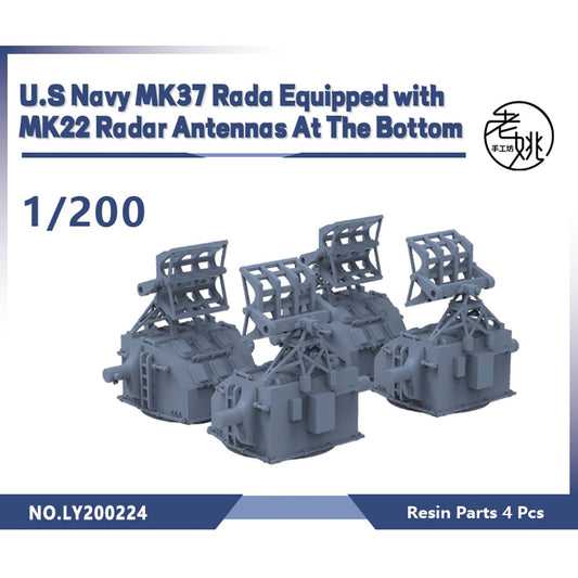 Yao's Studio LY224 1/700(350,200,144) Model Upgrade Parts US Navy MK37 Radar With MK22 Radar Antenna