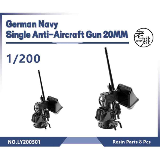 Yao's Studio LY501 Model Upgrade Parts German Navy Single Anti-Aircraft Gun 20MM