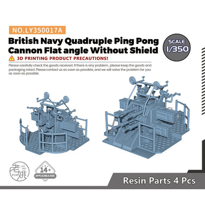 Yao's Studio LY017A 1/700(350,200,144) Model Upgrade Parts British Navy 2pdr Pompom Gun Flat angle Without Shield