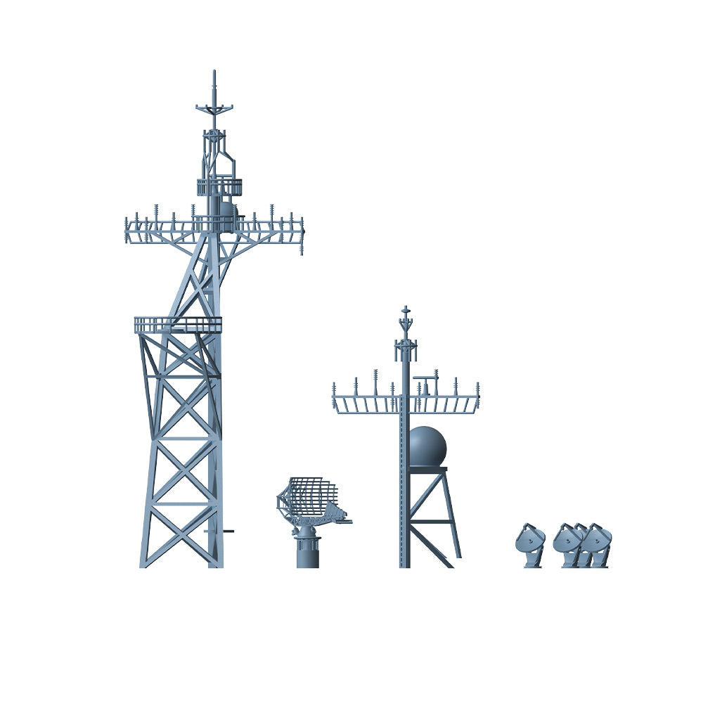 Yao's Studio LY250 Model Upgrade Parts For The USN Ticonderoga Class Mast And Radar System 1set