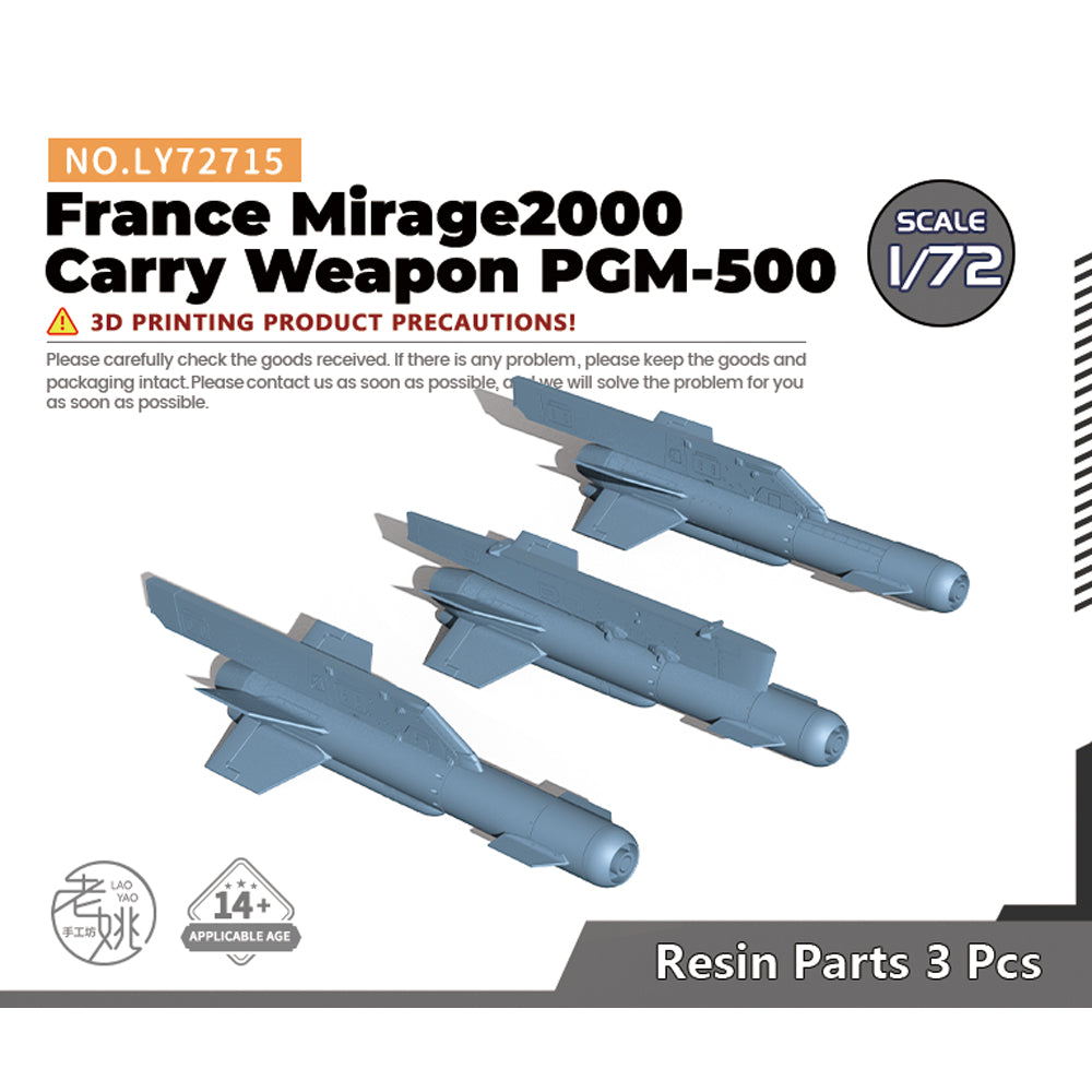 Yao's Studio LY715 Model Upgrade Parts France Mirage2000 Carry Weapon PGM-500