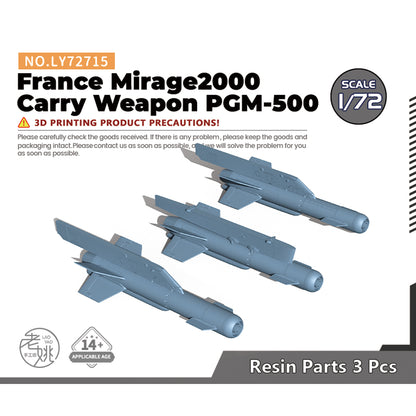 Yao's Studio LY715 Model Upgrade Parts France Mirage2000 Carry Weapon PGM-500