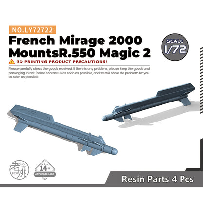 Yao's Studio LY722 Model Upgrade Parts French Mirage 2000 MountsR.550 Magic 2